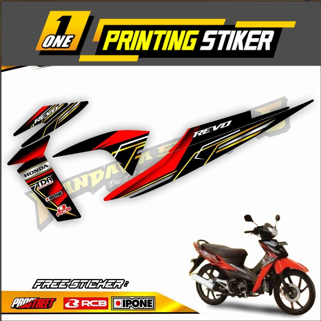 Striping Variasi Motor Revo Old / Sticker List Variasi Honda Revo Lama