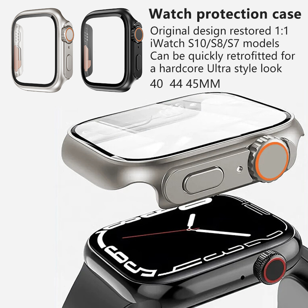 Kaca Tempered Pelindung Benturan Ultra Apple Watch 2/Ultra untuk IWatch Model 40mm 44mm 45mm