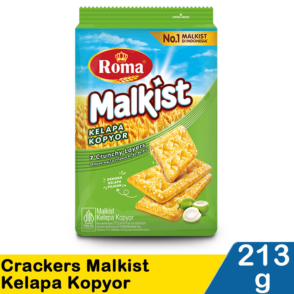 ROMA CRACKERS MALKIST KELAPA KOPYOR 224g