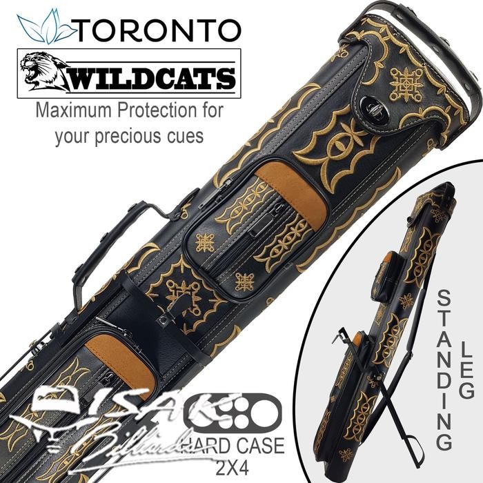 Toronto Wildcats 2x4 Stand Case 430 - Tas Cue Stick Billiard Kaki Leg