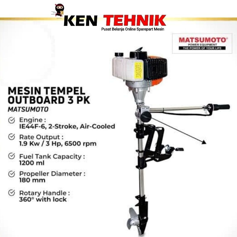 Mesin Tempel 3hp MOB 830G MATSUMOTO / Mesin Outboard 3hp