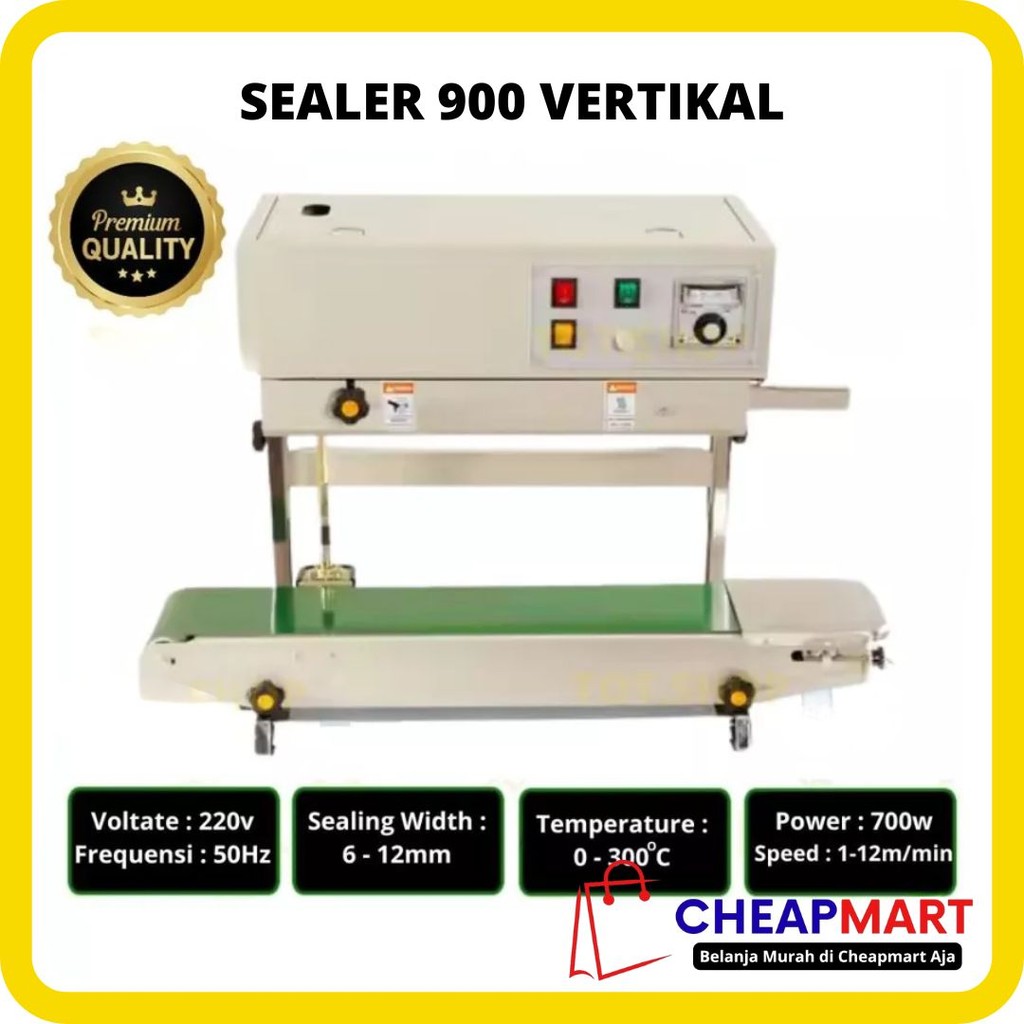 Mesin Sealer Continuous Band Sealer Tipe 900 VERTIKAL Band Sealer Mesin Segel Plastik FR900 Mesin Pr