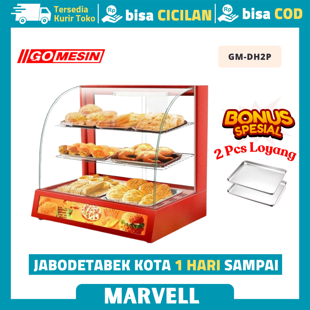 SHOWCASE WARMER GM-DH2P ETALASE PEMAJANG PEMANAS MAKANAN FRIED CHICKEN