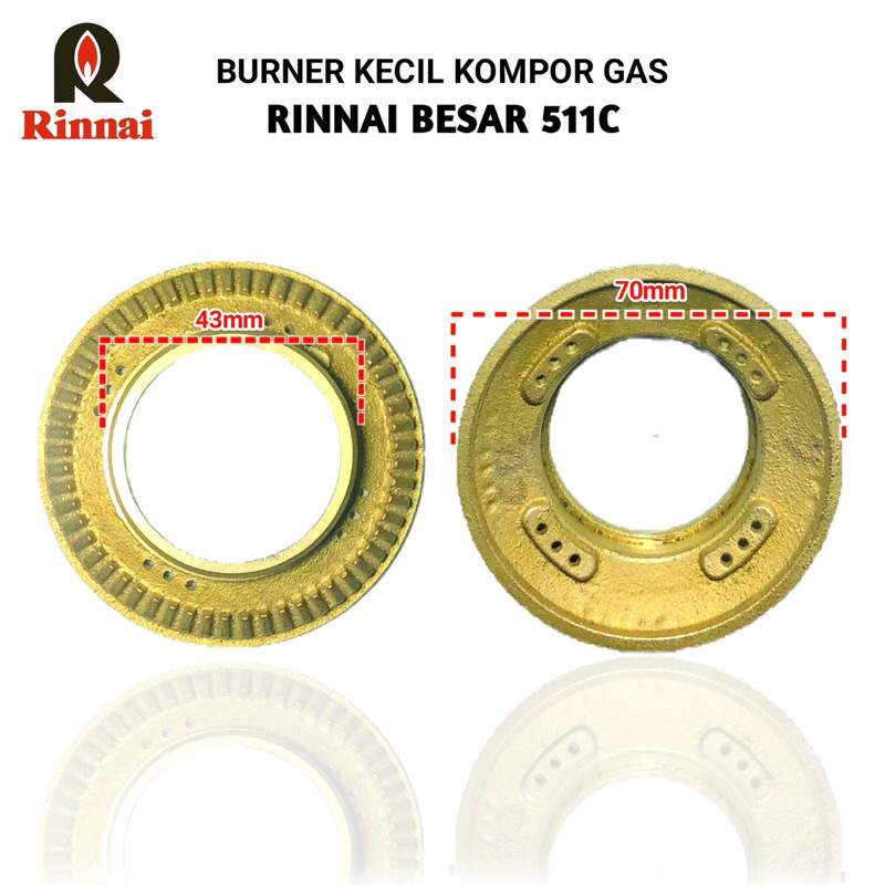 Burner Rinnai Kecil 511C Kuningan Kompor Gas Rinnai 511C Kecil