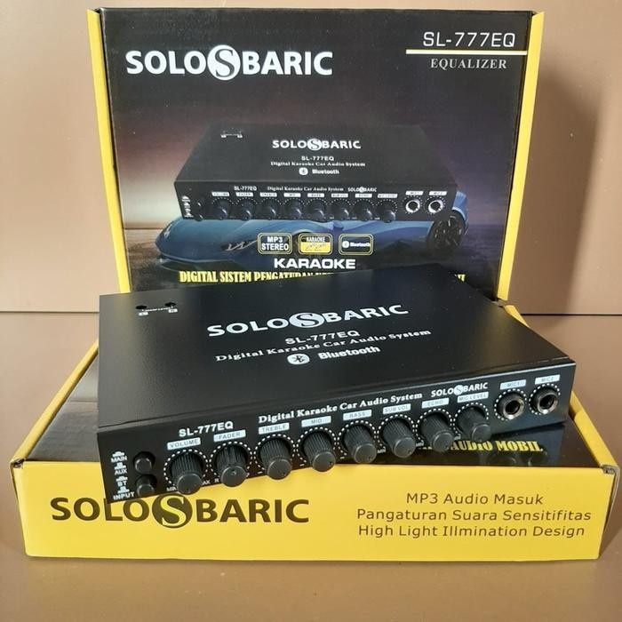 PreAmp atau Parametrik Karoke/Karauke BLUETOOTH SOLOBARIC SL 777 EQ PARAMETRIK AUDIO MOBIL PARAMETRI