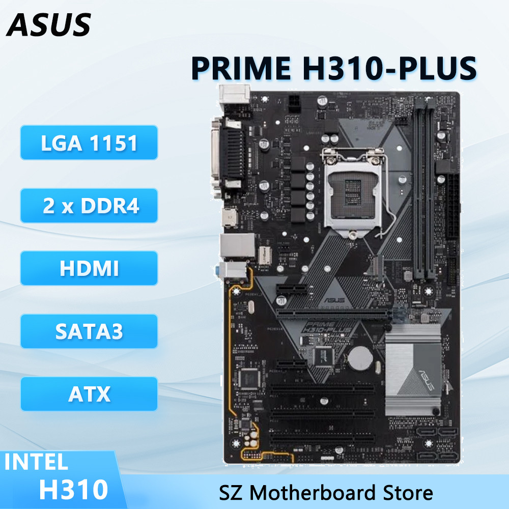 ASUS PRIME H310-PLUS H310 LGA 1151 Motherboard Support i5-9400F i3-9100F/8100 i5-8400 i7-9700 i9-990