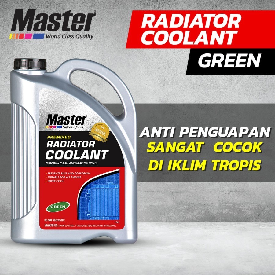 AIR RADIATOR MOTOR MOBIL Master Radiator Coolant Premixed 1 Galon PREMIUM