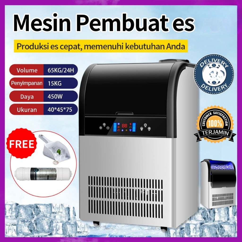 Ice Maker 65KG Hari membuat es cepat Mesin Pembuat Es Batu Kristal