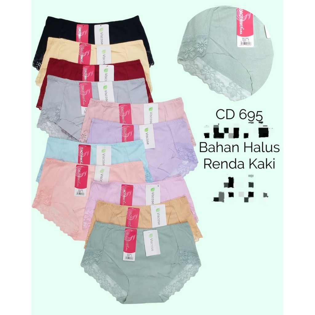 3PCS CELANA DALAM WANITA SEXY KATUN LEMBUT CD RENDA KATUN SUPER SOFT UNDERWEAR IMPORT HIGH QUALITY F