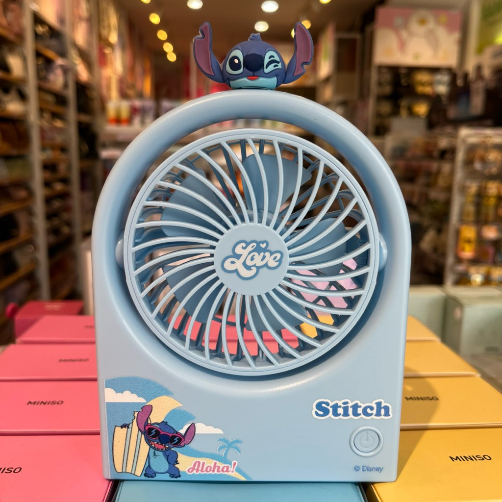 Miniso Disney Lilo & Stitch Collection Foldable Fan PORTABLE FAN KIPAS ANGIN PORTABEL
