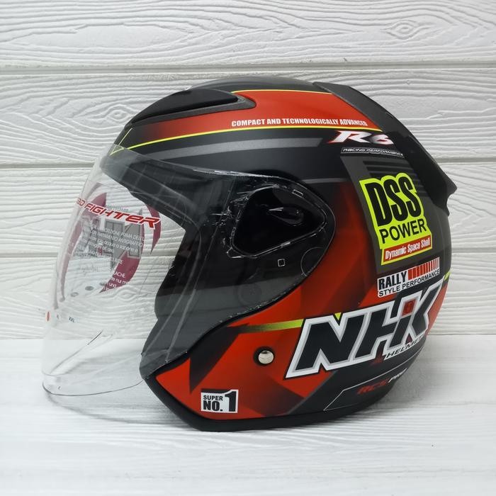 HELM NHK R6 MOTIF RALLY#2 BLACK RED DOFF - M by Inspire id