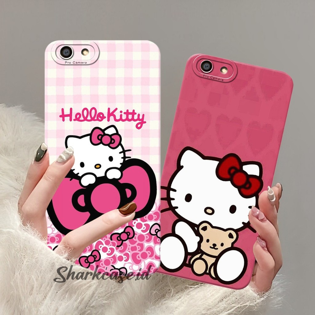 [SHARKCASE] Softcase Vivo V5 V5+ V5s V5 LITE Y65 Y66 Y67 V9 Y53 LAMA MOTIF HELLO KITTY - Case Keren 