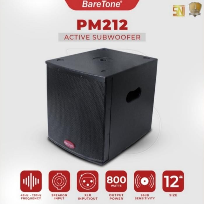 Subwoofer aktif 12 inch karaoke Baretone pm 212 pm212