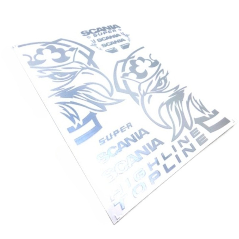 Simulation Model Car Decoration UV Stickers for 1/14 Tamiya RC Truck Dump Truck Scania 770S R620 730