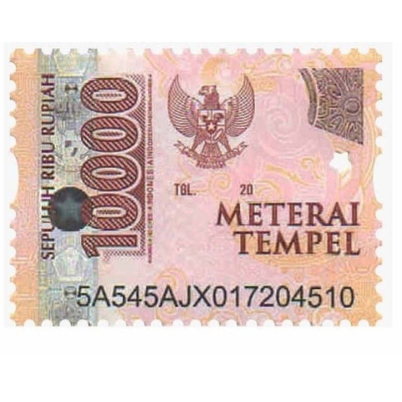 Materai 10000 Pos Indonesia Original