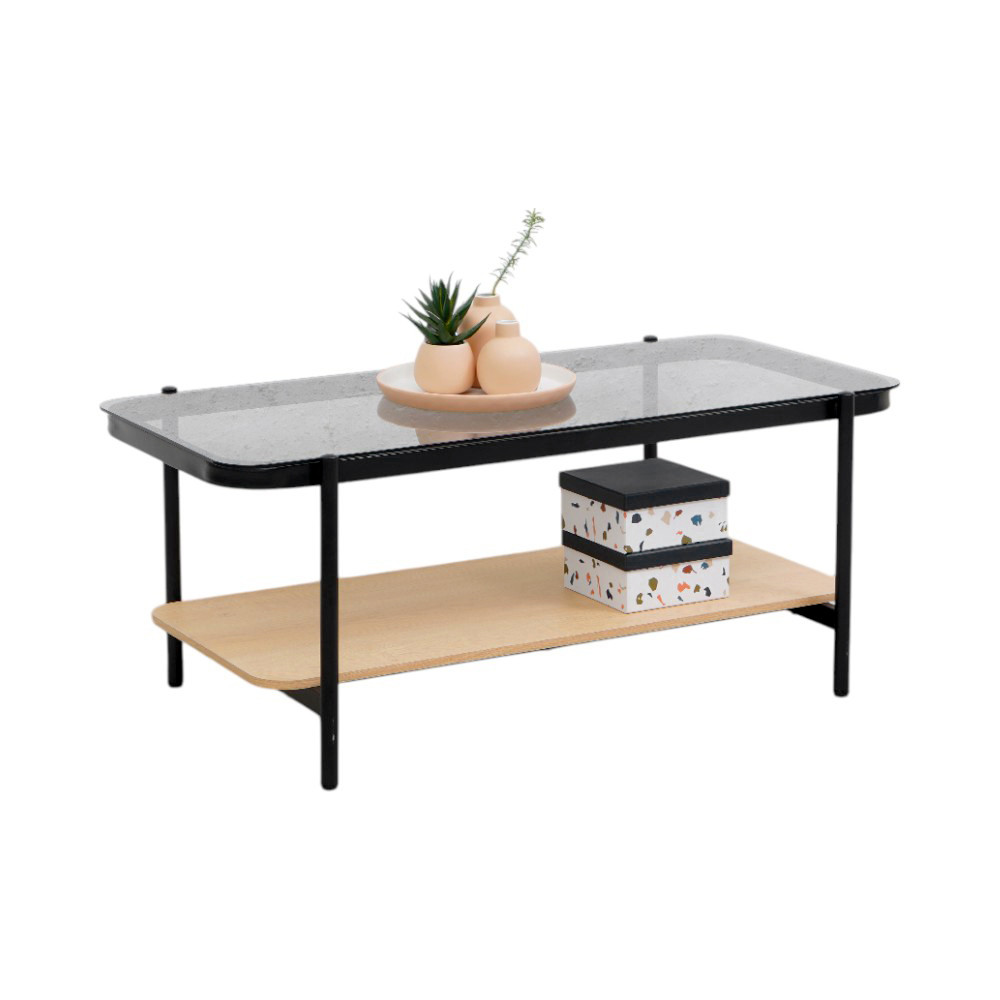 Informa Dario Meja Tamu Rectangle - Hitam Coffee Table Meja Ruang Tamu Serbaguna Meja Sofa Furniture