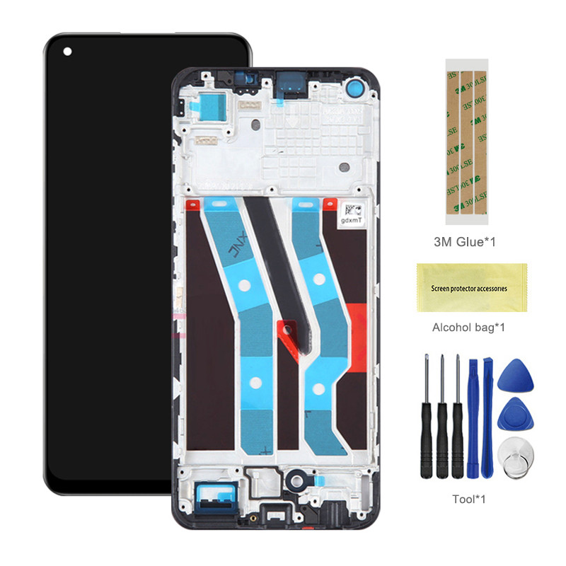6.4"  Super AMOLED For Realme 10 RMX3630 LCD splay Tou Screen with Frame, For Oppo Realme 10 4G SCre