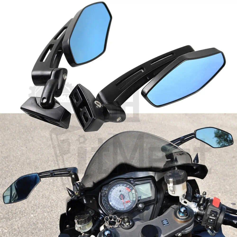 Spion Motor Balap Aluminium untuk Suzuki GSXR Hayabusa Yamaha YZF R1 R6 R6S Fazer FZR600 FZ1 XS