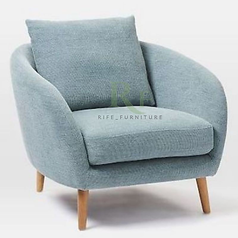 TERBARU  Sofa Retro Lengkung Kekinian/Kursi Lengkung 1 Dudukan/Sofa Single Kekinian/Sofa 1 Seater