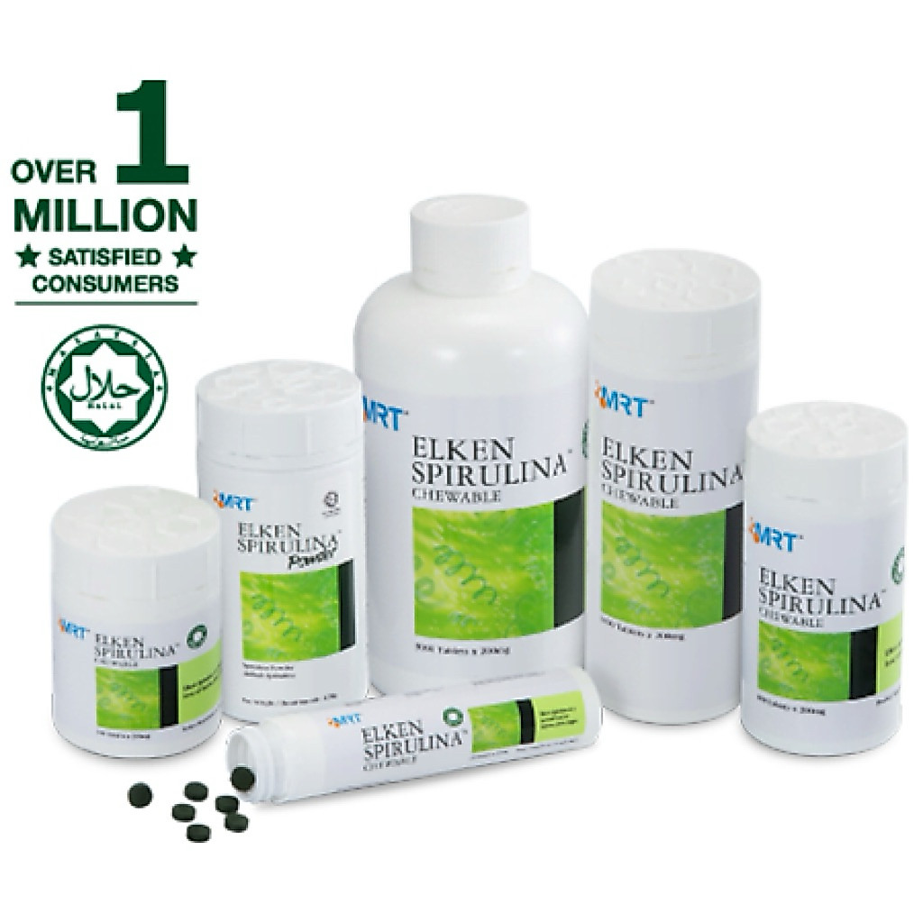 Elken Spirulina 100 & 150 Tablet (NFS) Bukan Repack