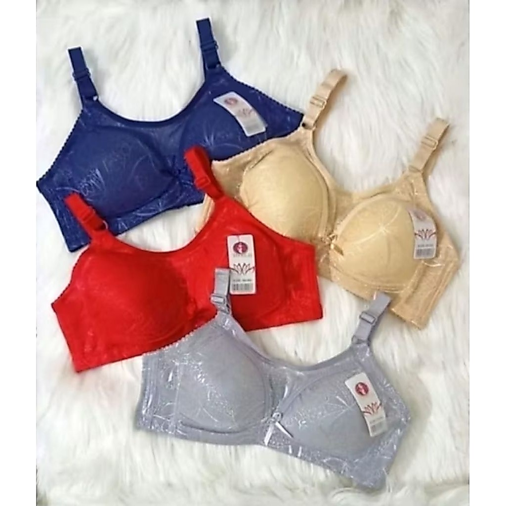 BH Full Cup Bra Kemben Toyazi Bra Import Cup C Besar Kait 4 Tanpa Kawat Size 36-42