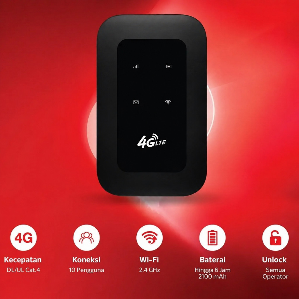 (DFlash Laptop) Mifi Modem Wifi 4G JMR591 UNLOCK ALL Operator Garansi Resmi