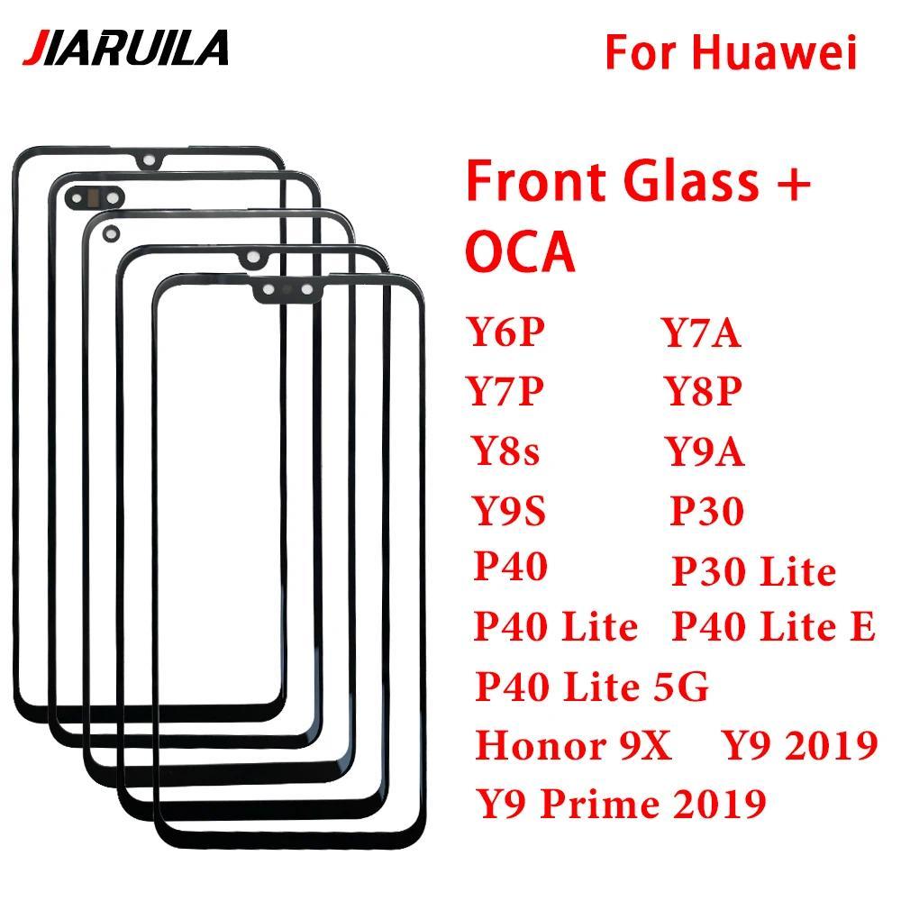 NEW Outer Screen For Huawei P30 P40  Lite E Y6P Y7A Y7P Y8P Y8S Y9 Front Tou Panel LCD splay Glass C