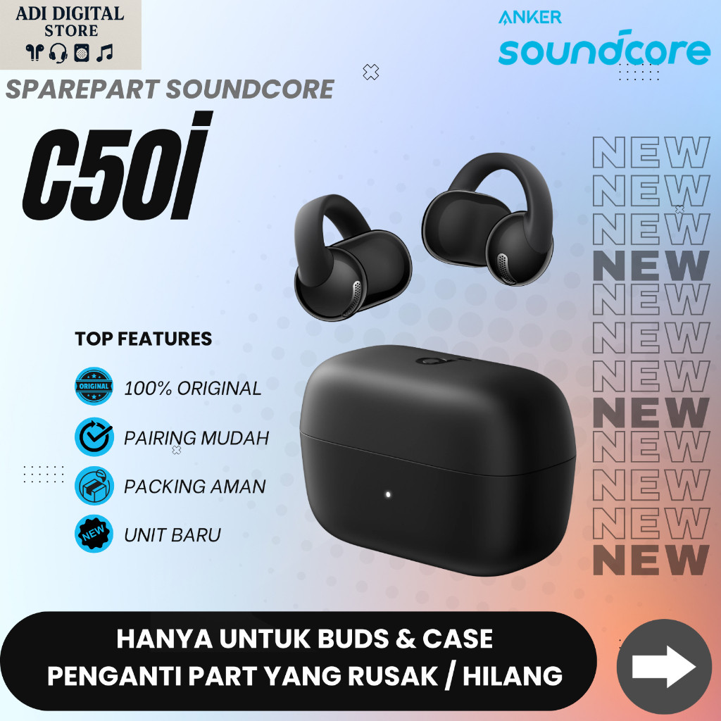 SPAREPART SOUNDCORE ANKER C50i | Buds Kiri | Buds Kanan | Case Charger | Original Baru