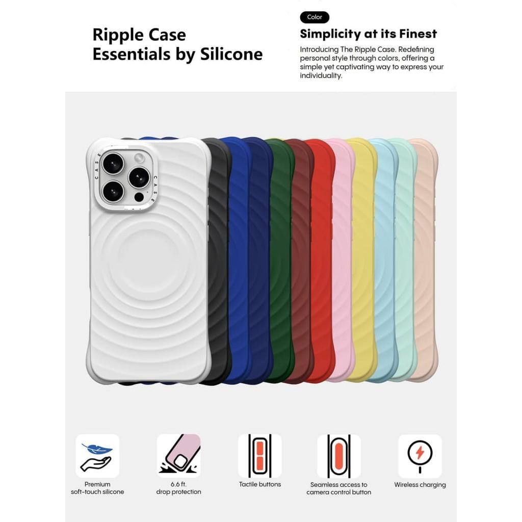 CASETiFY Ripple Essentials Case Magnetic Suction Case for iPhone 17/ 16 / 15 / 14 Pro Max Premium So