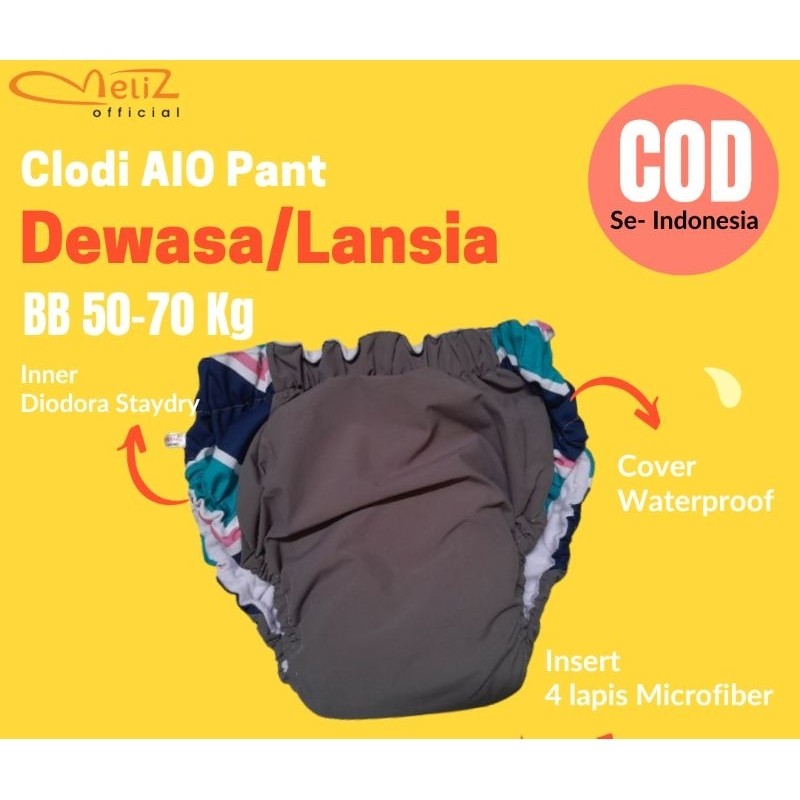 Popok Dewasa BB 50-70 KG | Popok Kain Dewasa/Lansia,Popok Cuci Ulang,Clodi Dewasa,Clodi Kain