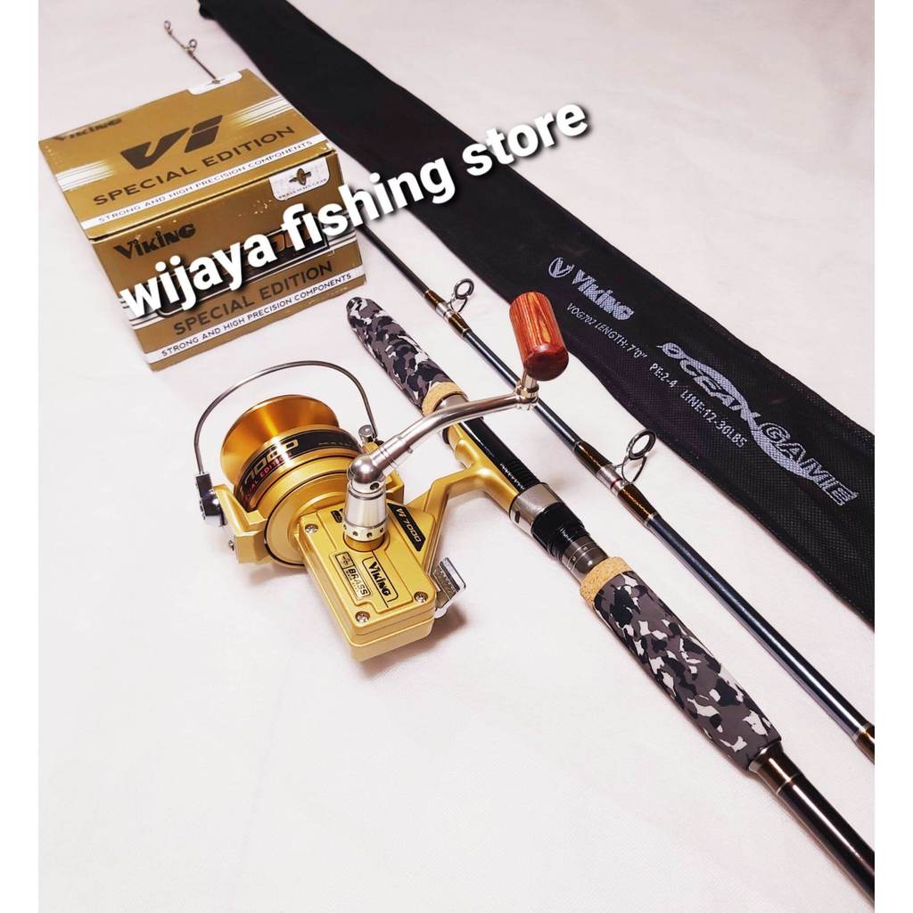 Set Joran Viking Ocean Game dan Reel Viking Vi Special Edition 5 Ball Bearing