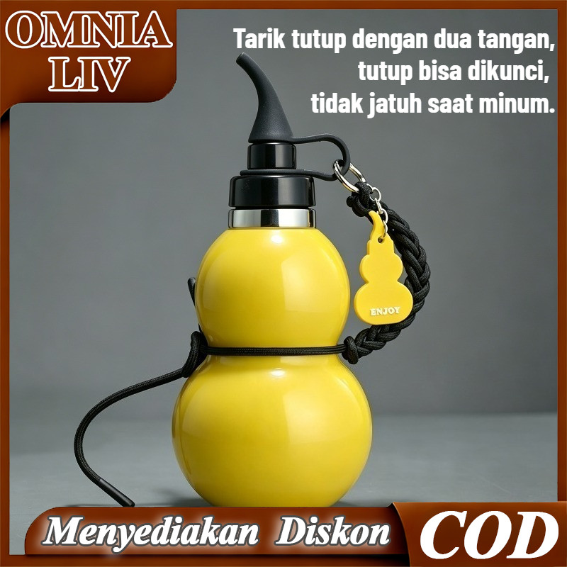 Labu Botol Minum Gourd Botol Termos Model Labu Botol Air Portable untuk Olahraga & Travel