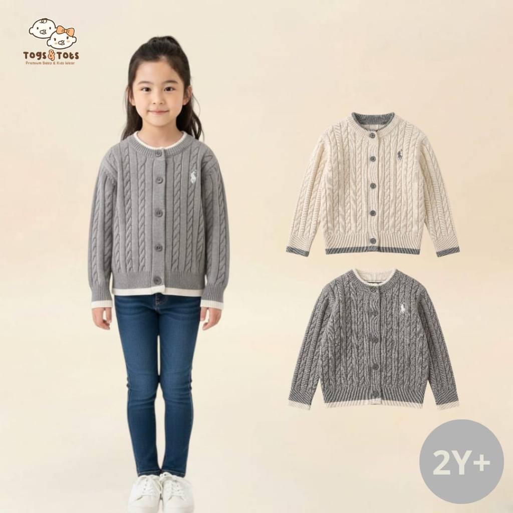 ( TOP3097 / TOP3098 ) Cardigan outer sweater atasan anak perempuan / laki laki - knitted rajut - pol