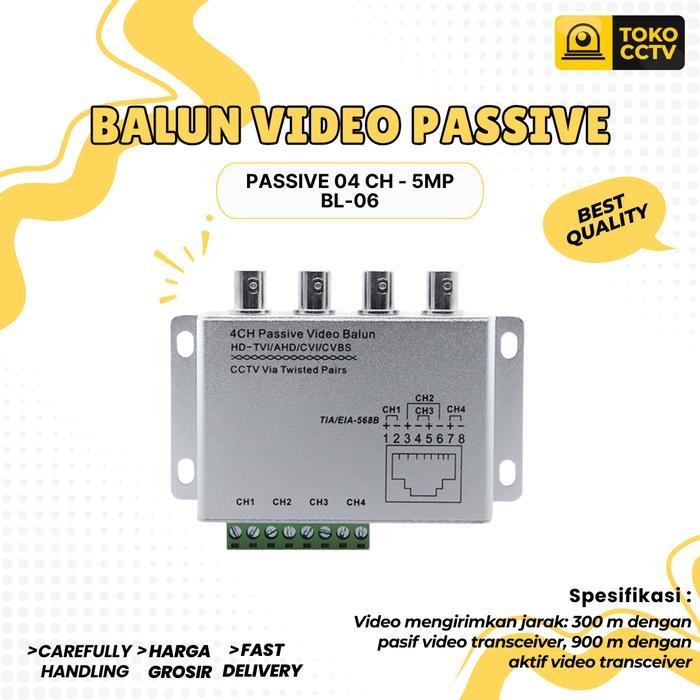 Video balun 4CH, Balun CCTV ahd, analog, hdtvi