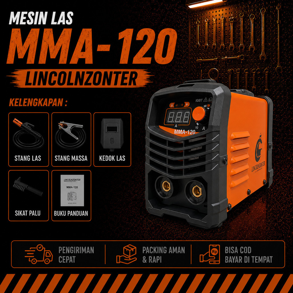 MESIN LAS MMA-120 ALAT LAS BESI MINI 450W TRAVO LAS
