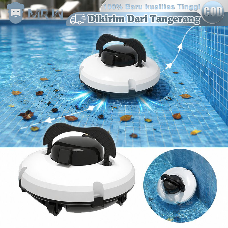 Robotic Pool Cleaner Mini Robot Pembersih Kolam Renang Vacuum Cleaner Otomatis IPX7