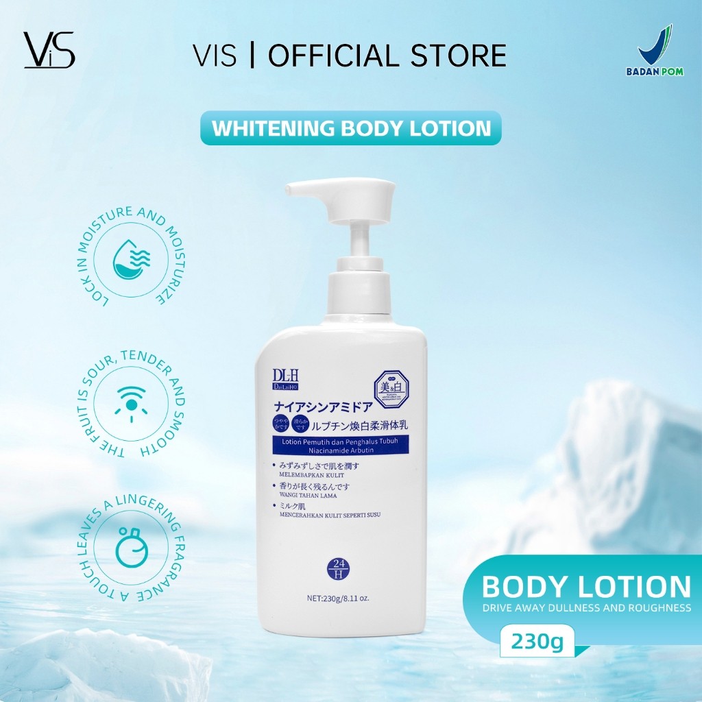 DL-H Niacinamide Body Lotion Cerah Alami Penghilang Bekas dan Collagen