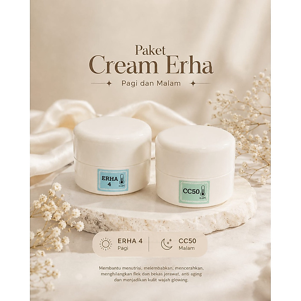 CREAM ERHA CC ( Cream Pagi atau Cream Malam )