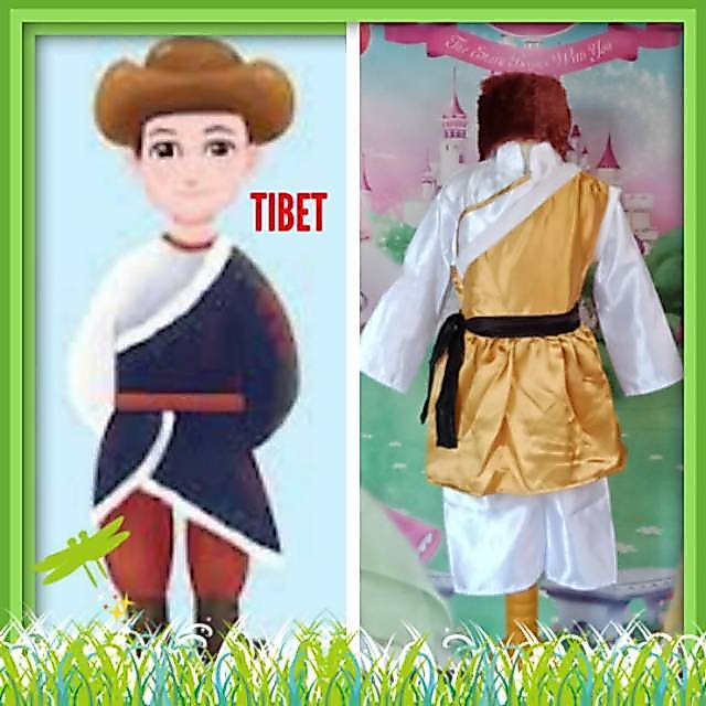 Baju Negara Tibet Boy/Kostum Negara Dewasa