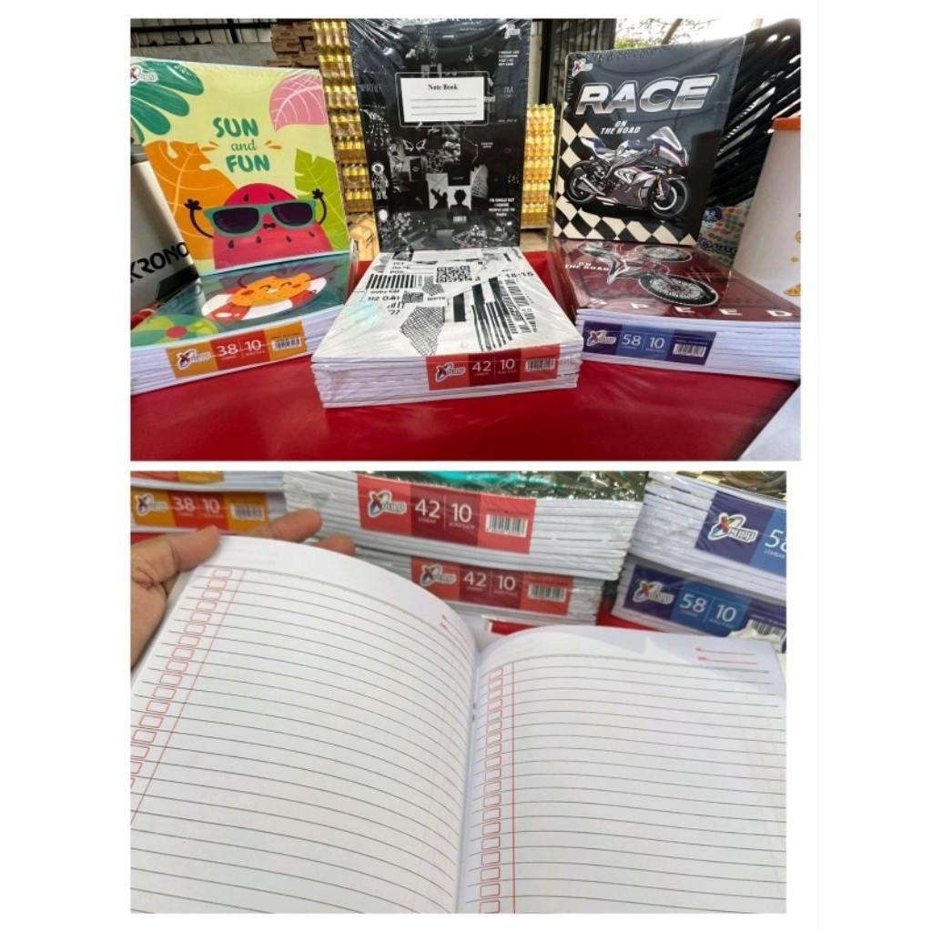 

Buku Tulis XPULP 38 lembar, 58 lembar dan Big Bos 42 lembar / Buku Tulis Murah