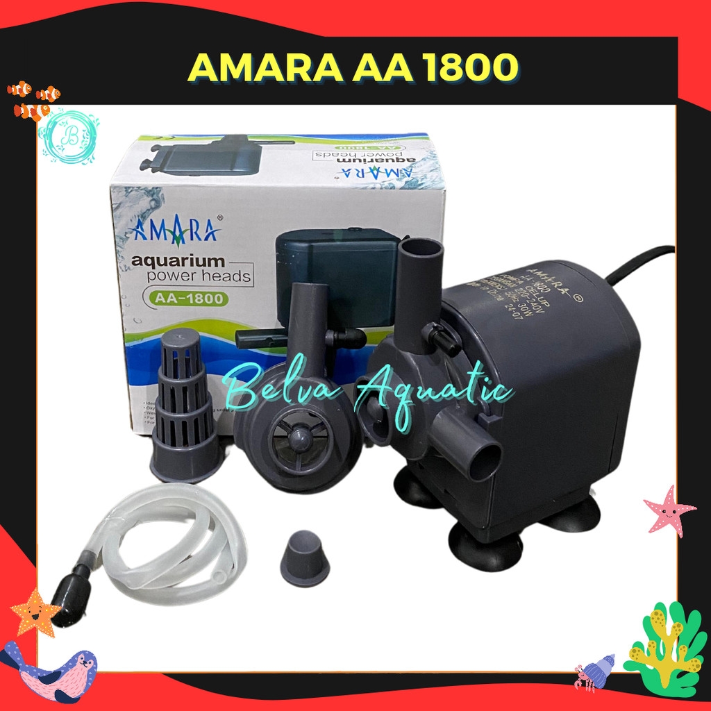 Amara AA-1800 Pompa Aquarium Pompa Celup Aquarium Pompa Hidroponik Amara AA 1800