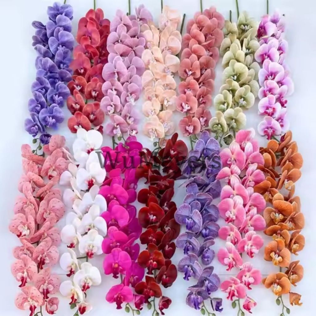 SPECIAL WM BUNGA ANGGREK BULAN LATEX JUMBO K15 PREMIUM - BUNGA PLASTIK UNTUK HIASAN RUMAH BUCKET BOX