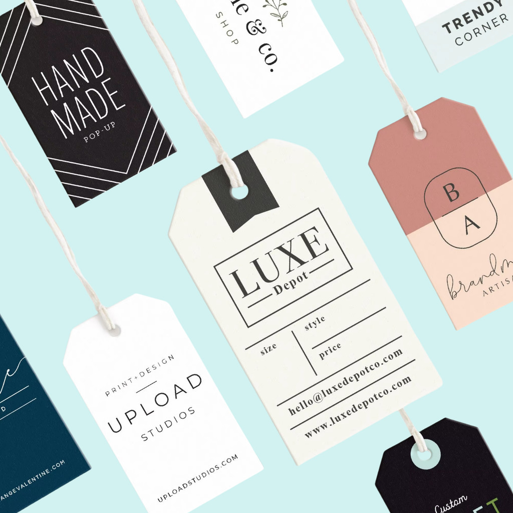 

100pcs 5x9cm Custom Clothing Labels & Hang Tags, Woven Waterproof Price Tags, Durable Apparel Branding Labels, Bulk Wholesale