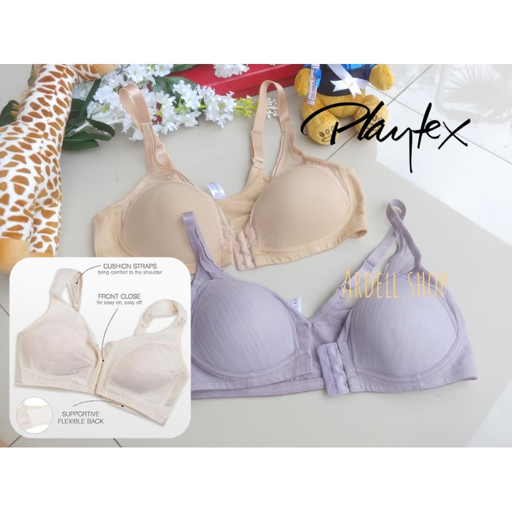 DP Playtex Bra Wanita Tanpa Kawat Kait Depan Busa Tipis Wireless 36C PKD