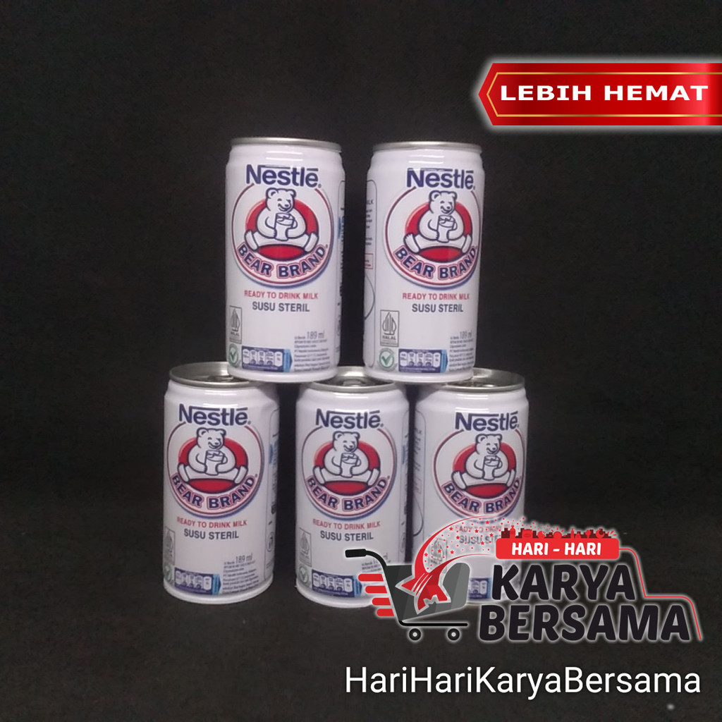 

MINUMAN SUSU STERIL NESTLE BEAR BRAND SUSU BERUANG PACK 5'S X 189ML