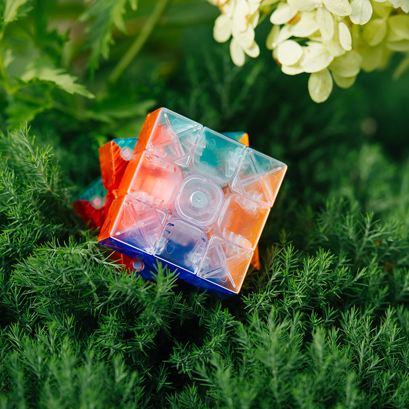 Transparent Colored 3X3 Professional Cube Zero Delay Ultra-Fast Turning Magic Cube Puzzle Kid Toy Si
