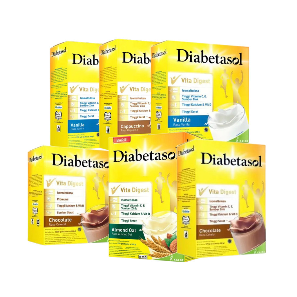 

Susu Diabetasol 1000 gram Rasa Vanilla Coklat Capucino 950gr 600gr 570gr Nutrisi Pengganti Makan Kontrol Gula Darah Istana Baby