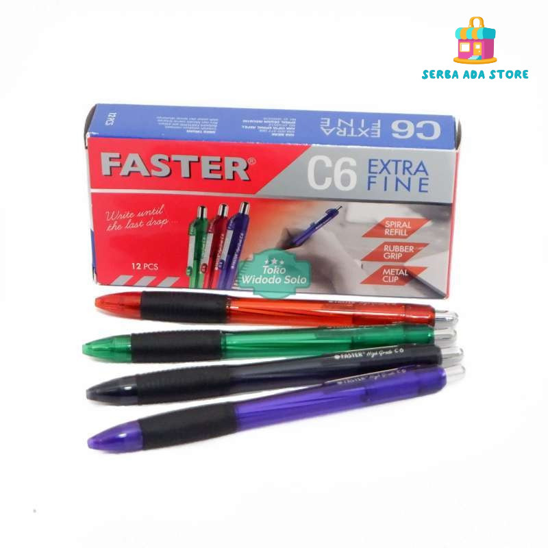 

Pulpen Faster C6 Extra Fine 0.7mm Bolpen Pena Cetek C6 Hitam - SAS88