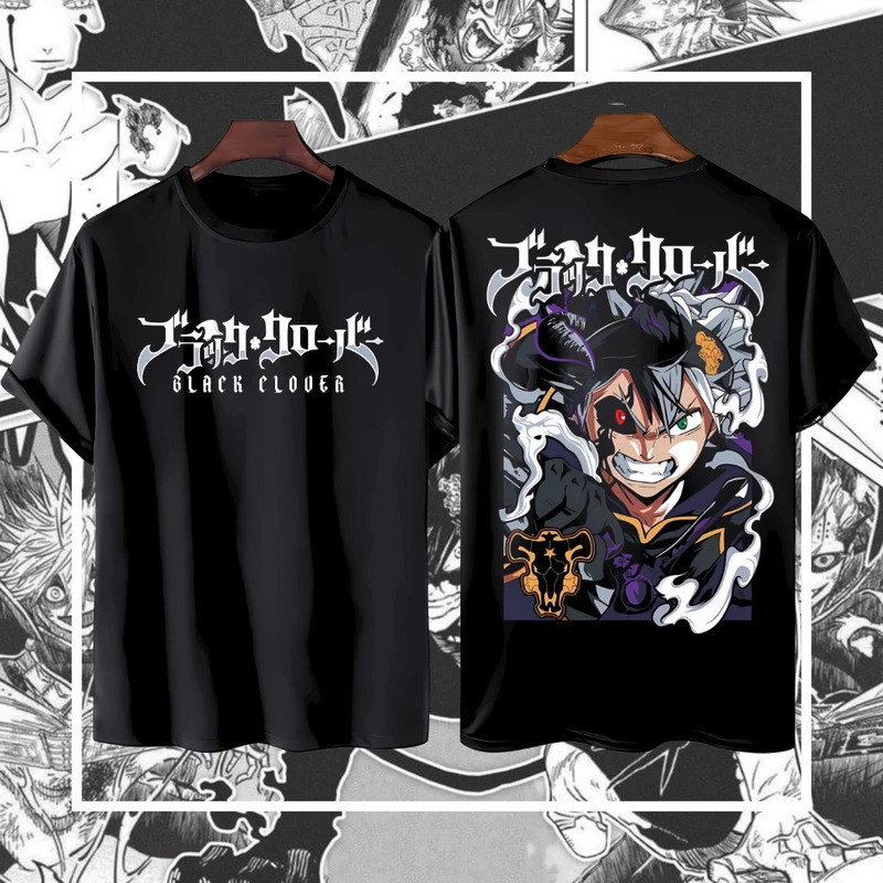 KRONE Asta BLACK CLOVER Premium 24s Kaos Anime - Kaos Distro Oversize Dewasa