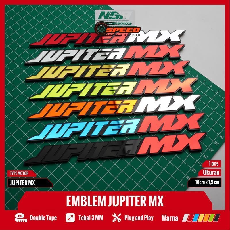 2PCS EMBLEM JUPITER Z TULISAN JUPITER MX TIMBUL BUKAN STIKER LOGO 3D YAMAHA JUPITERZ EMBLEM JUPITER 